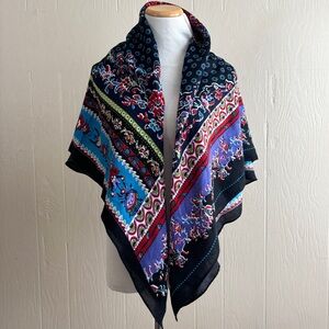 Boho Printed Oversized Square Scarf Wrap